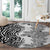 Africa Zebra Mix Paisley Tribal Pattern Round Carpet