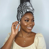 Africa Zebra Mix Paisley Tribal Pattern Simple Headwrap