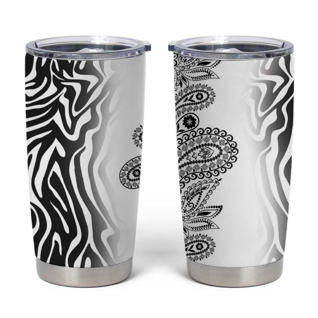 Africa Zebra Mix Paisley Tribal Pattern Tumbler Cup