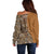 Africa Leopard Mix Native Tribal Pattern Off Shoulder Sweater - Wonder Print Shop