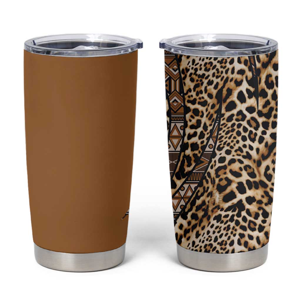 Africa Leopard Mix Native Tribal Pattern Tumbler Cup