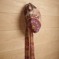 Africa Tribal Traditional Pattern Easy Headwrap Beige Motif