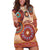 Africa Tribal Traditional Pattern Hoodie Dress Beige Motif - Wonder Print Shop