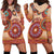 Africa Tribal Traditional Pattern Hoodie Dress Beige Motif - Wonder Print Shop