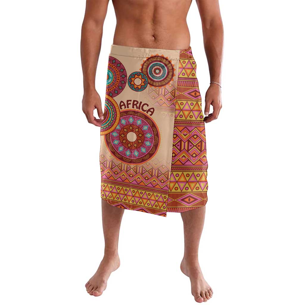 Africa Tribal Traditional Pattern Lavalava Beige Motif - Wonder Print Shop