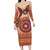 Africa Tribal Traditional Pattern Long Sleeve Bodycon Dress Beige Motif - Wonder Print Shop