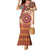 Africa Tribal Traditional Pattern Mermaid Dress Beige Motif - Wonder Print Shop