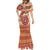 Africa Tribal Traditional Pattern Mermaid Dress Beige Motif - Wonder Print Shop