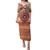 Africa Tribal Traditional Pattern Puletasi Beige Motif - Wonder Print Shop