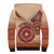 Africa Tribal Traditional Pattern Sherpa Hoodie Beige Motif - Wonder Print Shop