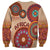 Africa Tribal Traditional Pattern Sweatshirt Beige Motif - Wonder Print Shop