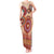 Africa Tribal Traditional Pattern Tank Maxi Dress Beige Motif - Wonder Print Shop