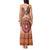 Africa Tribal Traditional Pattern Tank Maxi Dress Beige Motif - Wonder Print Shop