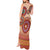 Africa Tribal Traditional Pattern Tank Maxi Dress Beige Motif - Wonder Print Shop