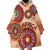 Africa Tribal Traditional Pattern Wearable Blanket Hoodie Beige Motif - Wonder Print Shop