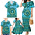 Africa Tribal Traditional Pattern Family Matching Mermaid Dress and Hawaiian Shirt Blue Motif LT9 - Wonder Print Shop