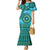 Africa Tribal Traditional Pattern Family Matching Mermaid Dress and Hawaiian Shirt Blue Motif LT9 - Wonder Print Shop