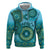 Africa Tribal Traditional Pattern Hoodie Blue Motif - Wonder Print Shop