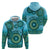 Africa Tribal Traditional Pattern Hoodie Blue Motif - Wonder Print Shop