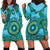 Africa Tribal Traditional Pattern Hoodie Dress Blue Motif - Wonder Print Shop