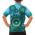 Africa Tribal Traditional Pattern Kid Hawaiian Shirt Blue Motif - Wonder Print Shop