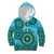 Africa Tribal Traditional Pattern Kid Hoodie Blue Motif - Wonder Print Shop