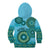 Africa Tribal Traditional Pattern Kid Hoodie Blue Motif - Wonder Print Shop