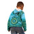 Africa Tribal Traditional Pattern Kid Hoodie Blue Motif - Wonder Print Shop