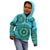 Africa Tribal Traditional Pattern Kid Hoodie Blue Motif - Wonder Print Shop