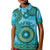 Africa Tribal Traditional Pattern Kid Polo Shirt Blue Motif - Wonder Print Shop