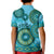 Africa Tribal Traditional Pattern Kid Polo Shirt Blue Motif - Wonder Print Shop