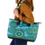 Africa Tribal Traditional Pattern Leather Tote Bag Blue Motif - Wonder Print Shop