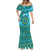 Africa Tribal Traditional Pattern Mermaid Dress Blue Motif - Wonder Print Shop