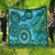 Africa Tribal Traditional Pattern Quilt Blue Motif