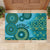 Africa Tribal Traditional Pattern Rubber Doormat Blue Motif - Wonder Print Shop