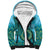 Africa Tribal Traditional Pattern Sherpa Hoodie Blue Motif - Wonder Print Shop