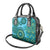 Africa Tribal Traditional Pattern Shoulder Handbag Blue Motif