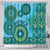 Africa Tribal Traditional Pattern Shower Curtain Blue Motif