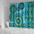 Africa Tribal Traditional Pattern Shower Curtain Blue Motif