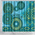 Africa Tribal Traditional Pattern Shower Curtain Blue Motif