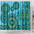 Africa Tribal Traditional Pattern Shower Curtain Blue Motif