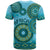 Africa Tribal Traditional Pattern T Shirt Blue Motif