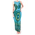 Africa Tribal Traditional Pattern Tank Maxi Dress Blue Motif - Wonder Print Shop