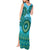 Africa Tribal Traditional Pattern Tank Maxi Dress Blue Motif - Wonder Print Shop