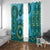 Africa Tribal Traditional Pattern Window Curtain Blue Motif - Wonder Print Shop