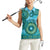 Africa Tribal Traditional Pattern Women Sleeveless Polo Shirt Blue Motif - Wonder Print Shop