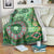 Africa Tribal Traditional Pattern Blanket Green Motif