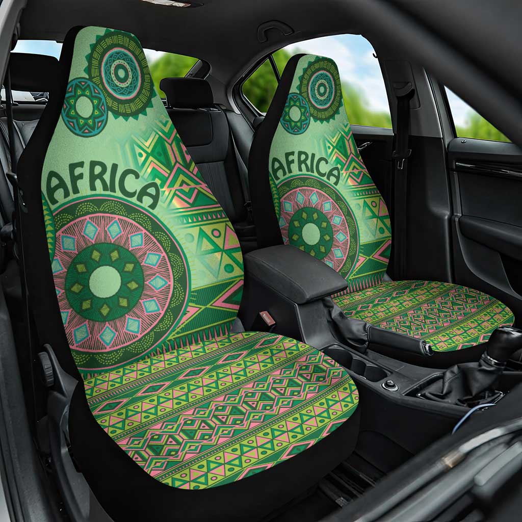 Africa Tribal Traditional Pattern Car Seat Cover Green Motif LT9 - Wonder Print Shop