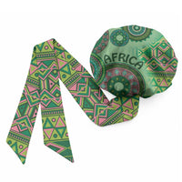 Africa Tribal Traditional Pattern Easy Headwrap Green Motif