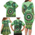 Africa Tribal Traditional Pattern Family Matching Long Sleeve Bodycon Dress and Hawaiian Shirt Green Motif LT9 - Wonder Print Shop